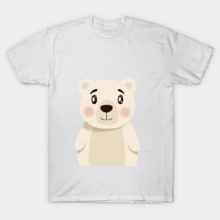 Baby White Bear Illustration T-Shirt